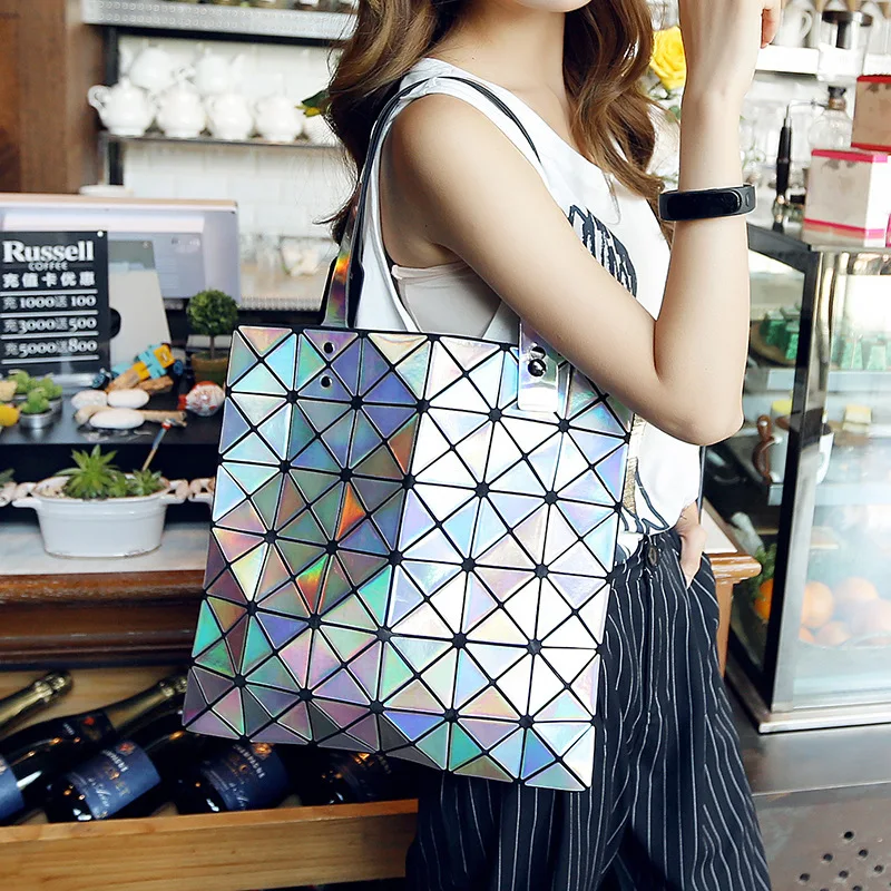 Fashion Diamond Lattice Glitzy Handbag Summer Shoulder Bag Geometric ...