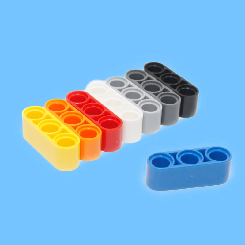 

30Pcs Technic Beam 1x3 Thick Hole Building Blocks Studless Liftarm Truck Crane DIY Educational Toys Compatible with 32523 Parts