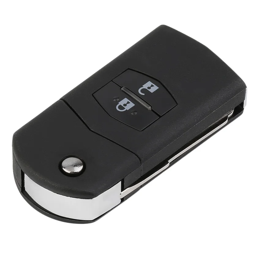 

Portable Car Styling Size Folding Flip 2 Button Remote Key Fob Case Replace Shell fit for MAZDA 3 5 6 Car Key Protective Case