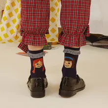 Креативные милые кружевные женские носки высокого качества, повседневные хлопковые цветные модные носки