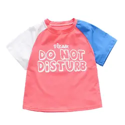 Свободная Повседневная футболка для маленьких девочек, одежда 2019 г. летние тонкие хлопковые топы для девочек, брендовая детская футболка с