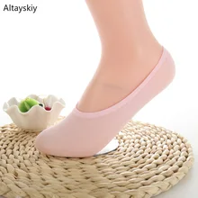Pantoufles en Silicone invisibles antidérapantes pour femmes, couleurs acidulées solides, chaussettes respirantes assorties avec tout, été Kawaii Simple et mignon