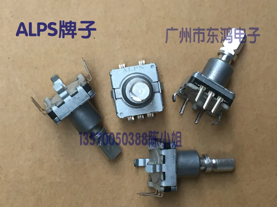 1pcs ALPS Alps type EC11 encoder with switch non positioning 15 pulse