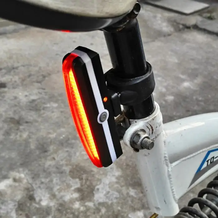 Top Ultra Bright Bike Light USB Rechargeable Bicycle Tail Lights Rear LED Cycling Safety Flashlight Accessories ASD88 6