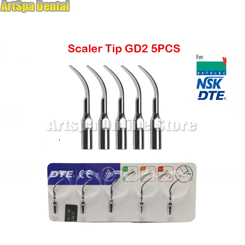 Ponta para Satelec Dental Scaler Dicas Dentes Branqueamento Equipamento Ultra-sônico Nsk Gnatus Dte 5 Pçs Gd2