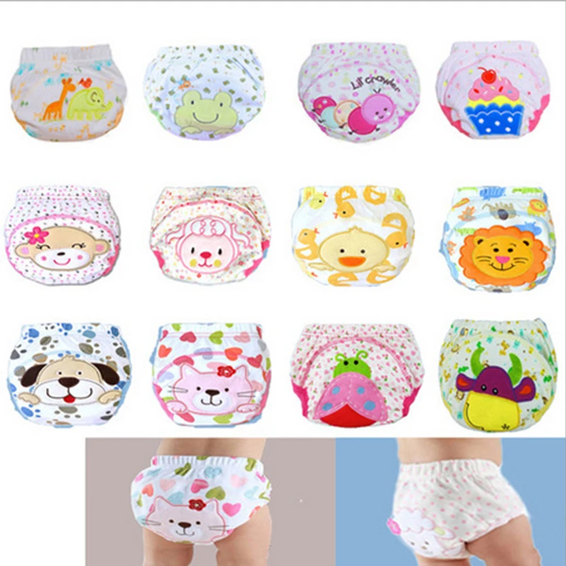 

2019 Baby Learning Diaper Training Pants Baby Training Practice Pants Separated Urine Waterproof Breathable Washable 3 Layers.