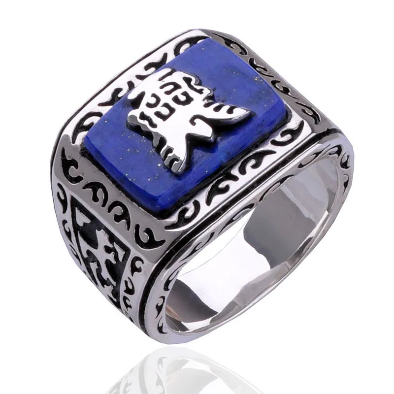 The Vampire Diaries Jeremy's Ring Gilbert's Lapis 925 Sterling Silver