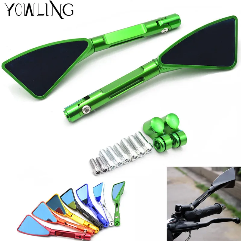 Aluminum CNC motorcycle Side mirror rearview accessories Fits For Kawasaki Z1000 Z800 Z750 EX-300 NINJA 650R ZX-10R ZX-9R Z750S