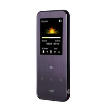 2015 nueva caliente original de 4 GB 1.8 pulgadas ONN Q9 metálica púrpura mini deporte con la radio de fm de música mp3 de la ayuda 1-32 GB micro TF/tarjeta SD