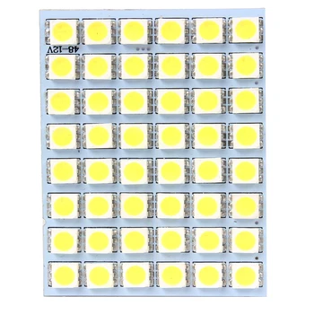 

LEEPEE Car T10 Ba9s Adapter Interior Lights 48 5050 SMD Panel Car Accessories Car Styling Reading Lamp DC 12V Super Bright