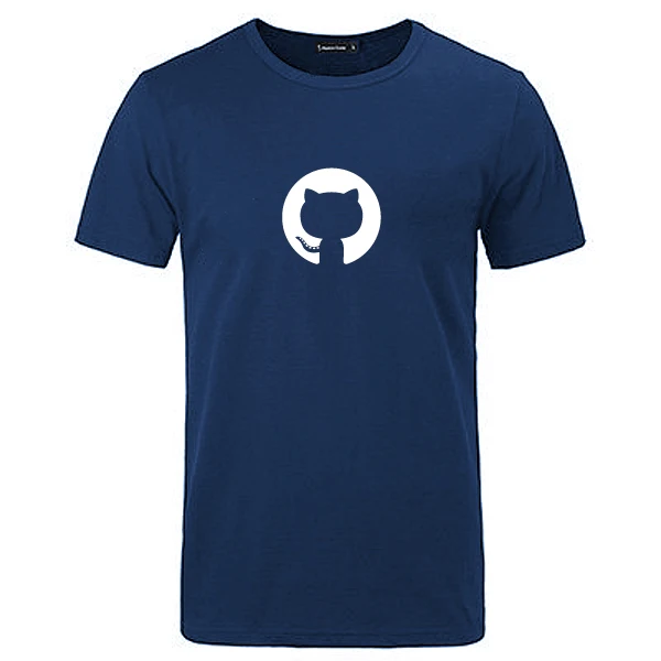 Новая хлопковая футболка с коротким рукавом github octopus cat с открытым исходным кодом программист Программирование гик Футболка мужская
