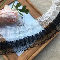 Buy 4.8CM Wide Hot Modern Embroidery Flower Lace Fabric Trim Ribbon Sewing Applique Collar Ruffle Craft Wedding Guipure Decor  Online - Image 5