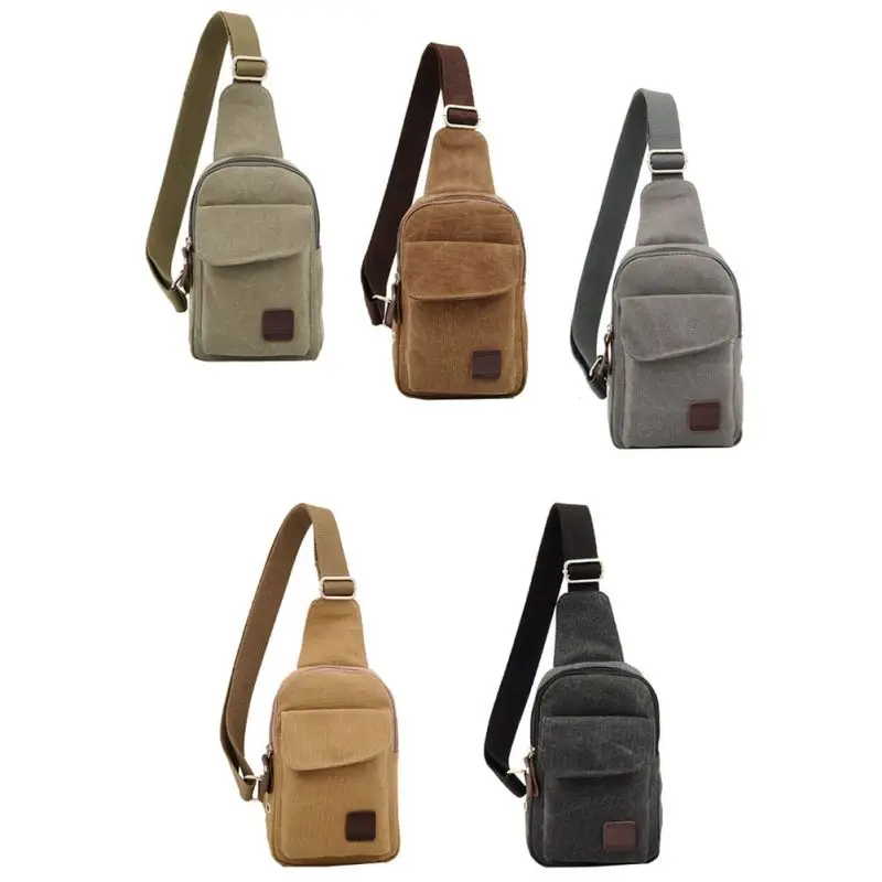 Men s Chest Pack Sports Canvas Bags Multifunctional Outdoor Small Male Messenger Bags Shoulder Bags