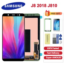 6," супер OLED для samsung Galaxy J8 J810 J810FN SM-J810 ЖК-дисплей сенсорный экран дигитайзер в сборе для samsung J8 lcd