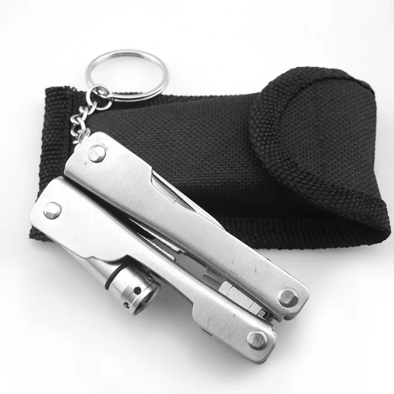 

Keyring Mini Knife LED Light Folding Stainless Outdoor Camping Tools Key Chain Keychain Car Pendant Key Ring Creative Gift