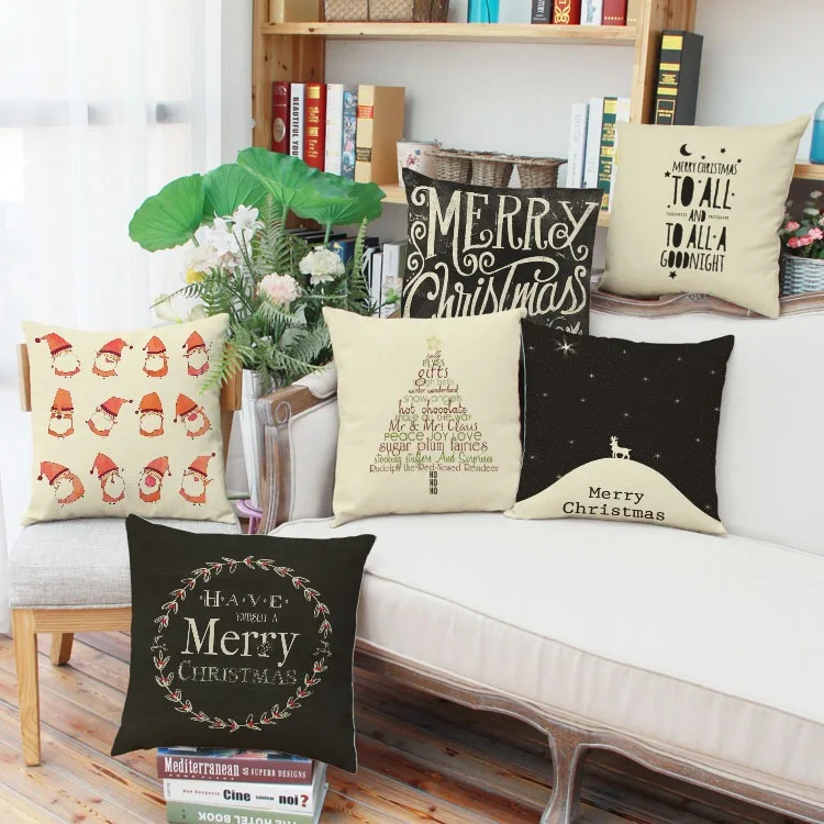 

Nordic Christmas gifts Decorative pillows Creative office Home Furnishing cushion 18*18inches linen decorations throw almofadas
