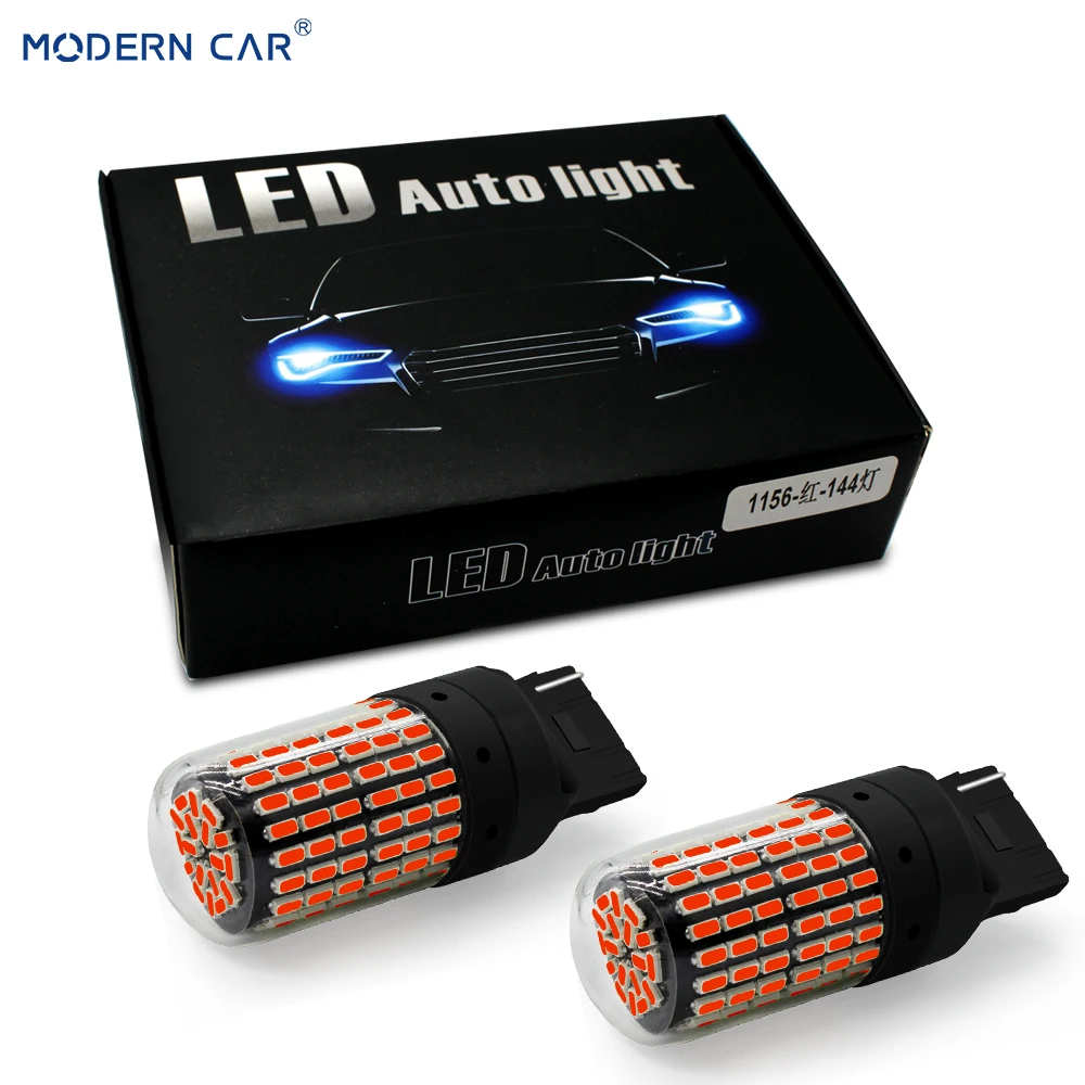 Светодиодные лампы T20 7440 W21W 3014 144smd CanBus 1156 BA15S P21W BAU15S PY21W|Сигнальная лампа| |