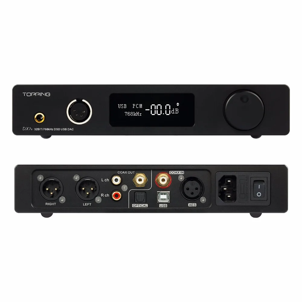 TOPPING DX7S двойной ES9038Q2M полностью сбалансированный ЦАП и усилитель для наушников