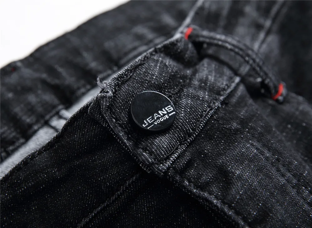 Новинка 2019 года Дизайнерские мужские джинсы вышитые джинсы для женщин Slim Fit для мужчин s лоскутное Панк Байкер джинсовые черные брюки