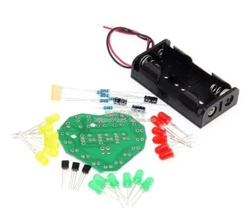 

DIY Kit Heart Shape Breathing Lamp Kit DC 3V-5V Breathing LED Suite Red, yellow and green DIY for school education