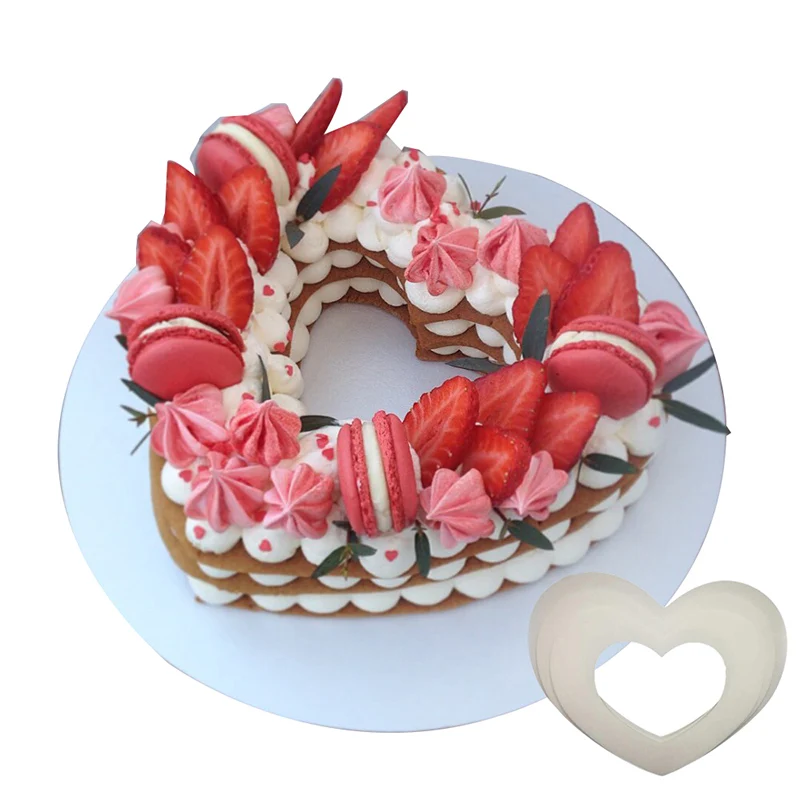 

6/8/10/12/14inch Heart Shape Plastic Cake Mold Decorating Tools Confeitaria Maker Useful Baking Accessories PET