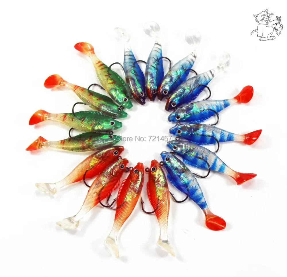 16pc Fishing Lure soft plastic rubber 13.3g 8.5cm 6673in Fishing