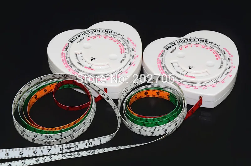 Fedex-express-free-0-150cm-60inch-Accurate-Heart-shape-BMI-tape-Body-Tape-Measure-BMI-caculator