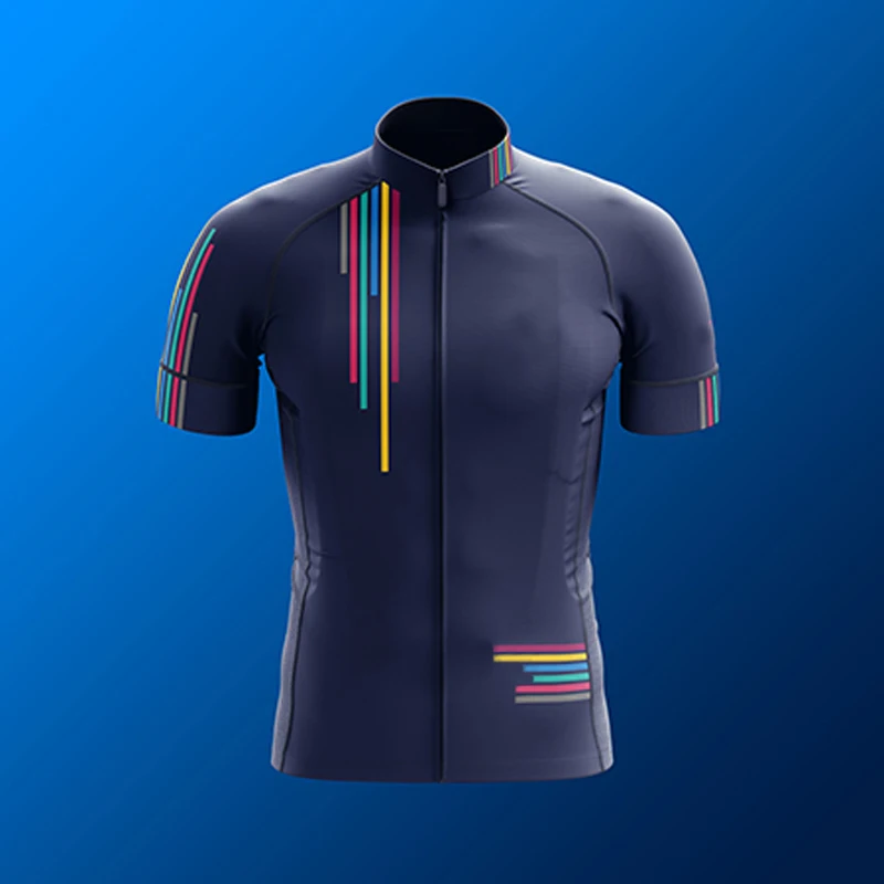 2017 quality Navy Soft lightweight Pro Short sleeve cycling jerseys race tight fit Bicycle