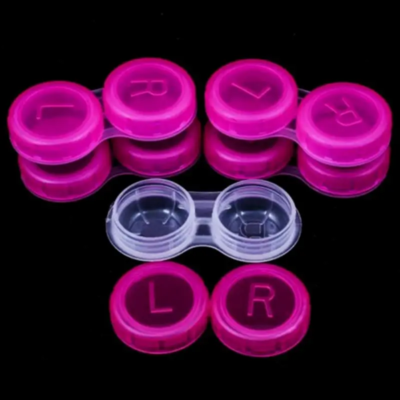 

Contact Lens Case Double-box Eye Care Box Color Randomly Contact Lenses Storage Cases Part