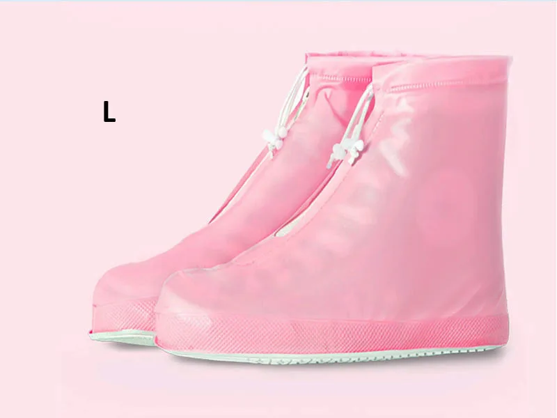 3 цвета, велосипедная обувь, водонепроницаемые ветрозащитные непромокаемые сапоги, черные чехлы для обуви многократного применения для мужчин и женщин, велосипедная обувь - Цвет: Pink L