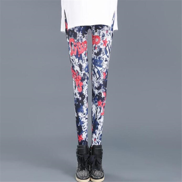 Printed Leggins Elastic Fitness Leggings Sexy Pants Women Push Up Trousers Summer Gym Sports Dropshipip
