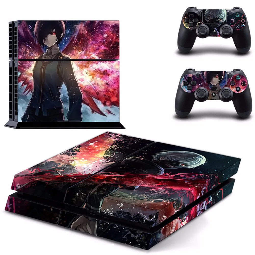 Съемный Аниме Tokyo Ghoul PS4 переводная картинка наклейка для Sony PlayStation 4 консоли и 2
