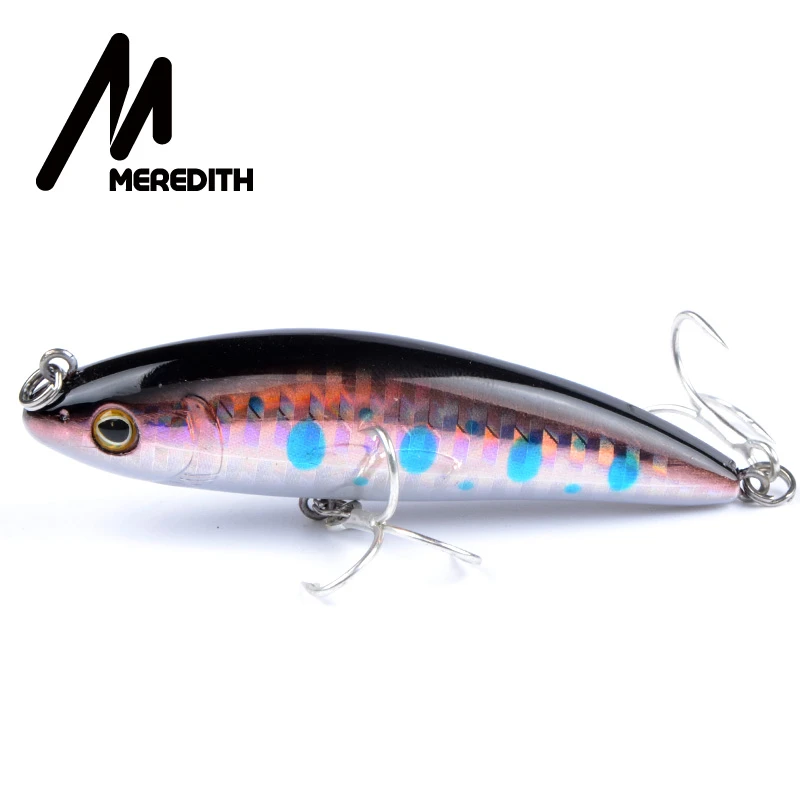 MEREDITH fishing популярная модель, качественные рыболовные приманки, VIB, маленькие карандашные приманки 75 мм 10 г, жесткие плавающие приманки