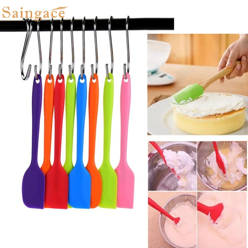 Heat Resistant Flexible Silicone Spatulas Cake Spatula Scraping Baking Scraper Drop shipping