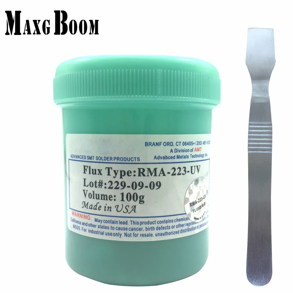 

NC-223-ASM 100g Lead-Free Solder Flux Paste For SMT BGA Reballing Soldering Welding Repair No Clean+ESD scraper