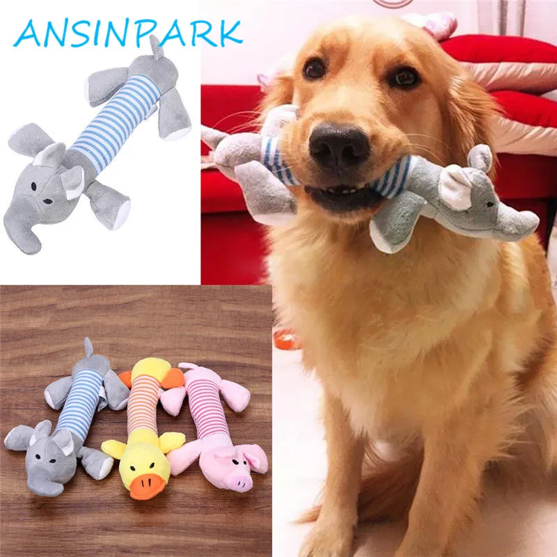 ANSINPARK, забавная игрушка для собак, кошек, чучела собаки, устойчивая жевательная игрушка, пищащий шум, сделанный во всех животных, слон, плюшевая игрушка, утка, свинья, g99