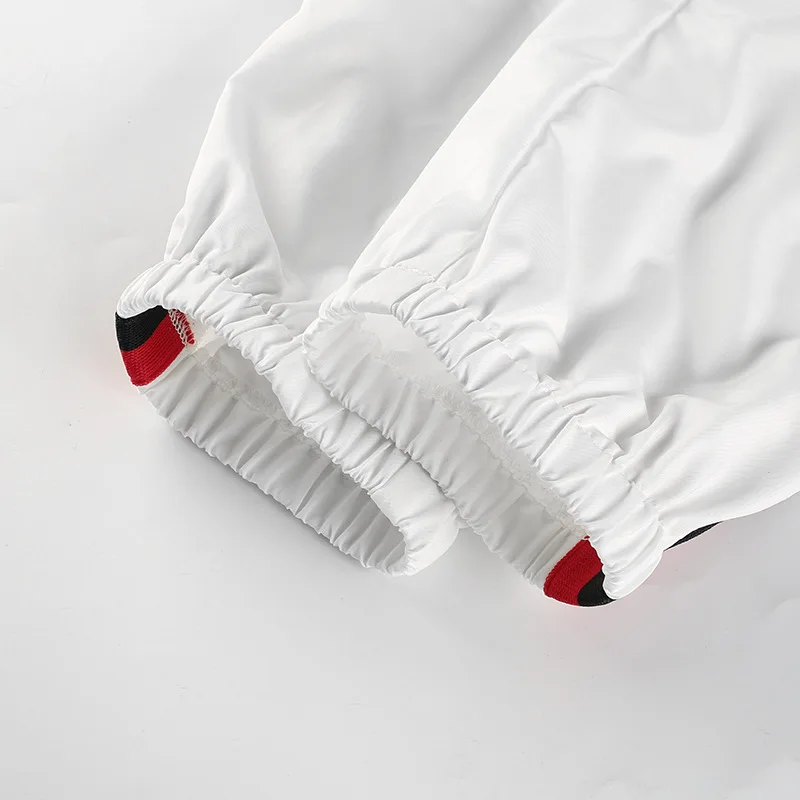 Белый карандаш брюки для Для женщин штаны с эластичной резинкой на талии свободные Повседневное весна/осень Высокая Талия Свободные