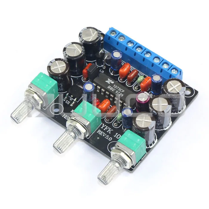 

5 PCS Bass/Treble adjustment Digital Amplifier DC/AC12V Dual channel Audio Control Module Car Upgrade Finished Amplifier Board