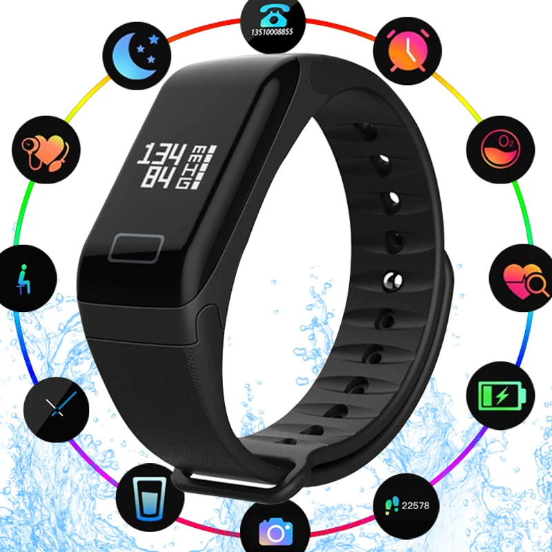 F1 Smart Bracelet Podometer Smart Band Heart Rate Monitor Pulsometer