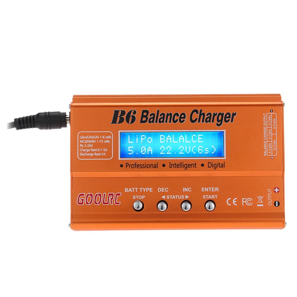 GoolRC B6 Mini Multi-functional Balance Charger Discharger for LiPo Battery Lilon LiFe NiCd NiMh Pb RC Battery RC Car Parts Dron (10)