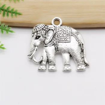 

Wholessale 16pcs/lot Vintage Silver Elephant Charms fit DIY Bracelet Pendants Jewelry Making Jewelry Findings