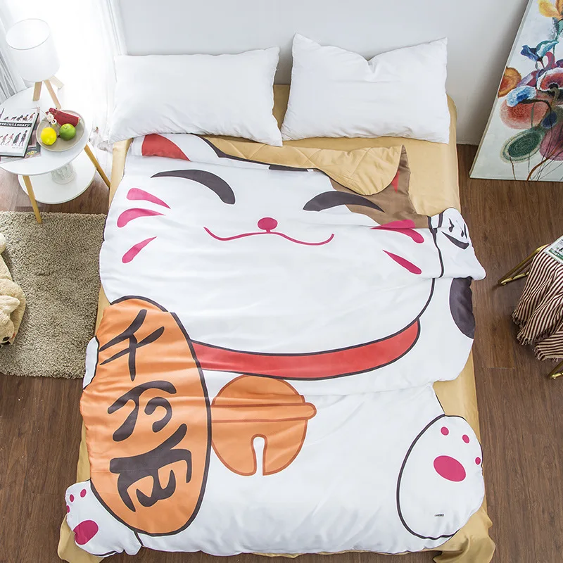 

Klonca tencel bedspread summer quilt 4 size cartoon pattern comforter home textile mechanical wash single/double used quilt 2019