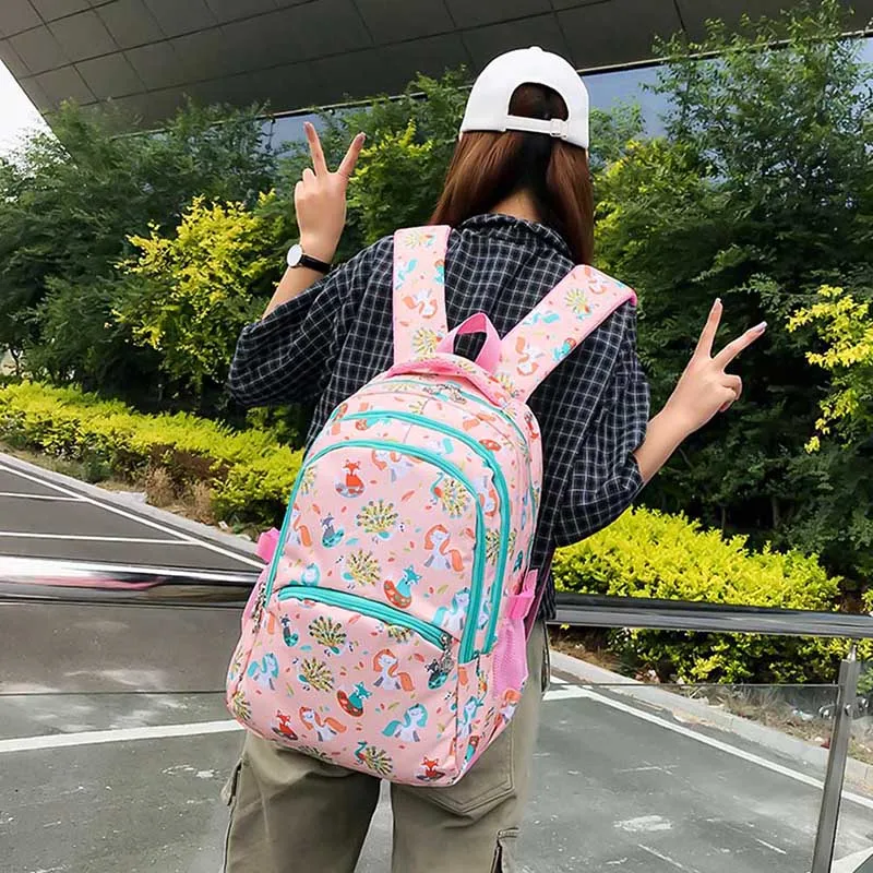 

1 PC Girls Unicorn Printed Backpack Large Book School Bags Waterproof Oxford Cloth Children School Backpack Women Travel Bag New