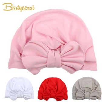 

Fashion Baby Girl Hat with Bow Candy Color Infant Baby Beanie Cap Accessories 1 PC
