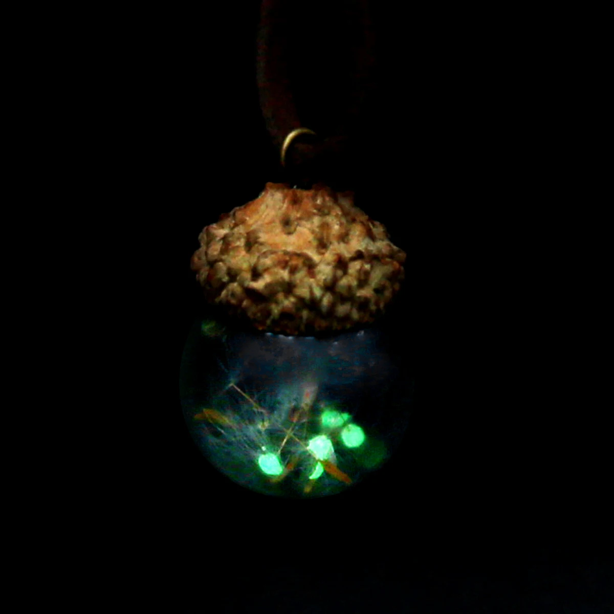 Fashion Crystal Glass Ball Acorn Necklace Shellhard Pinecone Dandelion Flower Pendant Necklace Vintage Jewelry Femme Bijoux