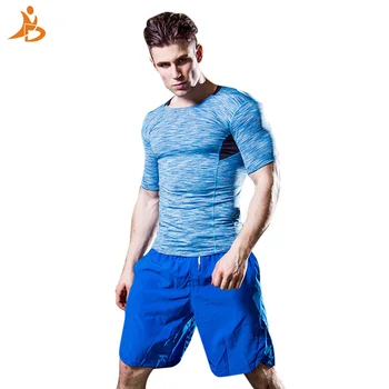 

YD Compression Dry Quick Shirt Jogging Running Tights Men's T-Shirt Fitness Elastic Couple Gym Sports Suit Training Wear