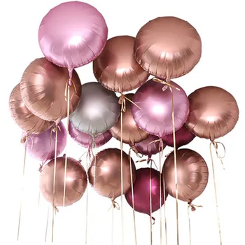 

PAPYBAL 50pcs 18inch Chrome Metallic Heart Star Round Helium Foil Balloons Baby 1st Birthday Wedding Decor Supplies Air Ballon