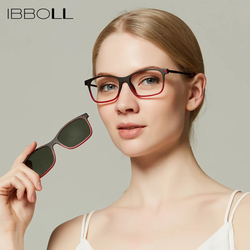 

ibboll Fashion Women Polarized Sunglasses Clip-on Plastic Sun Glasses for Men Luxury Brand Designer Sunglass Womens Oculos 6208