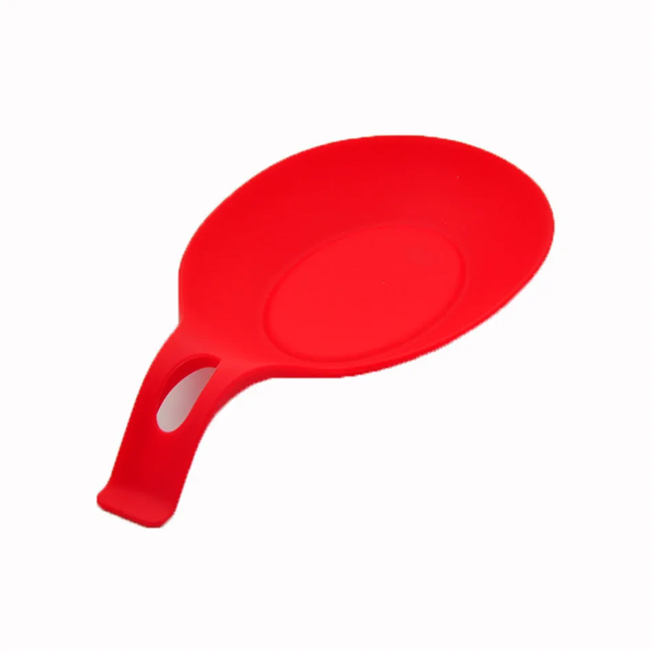 Silicone Spoon Rest Kitchen Gadgets Non-stick Food Grade Silicone Spoon Rest Spatula Holder Cooking Tools Spatula Brush Mat (9)