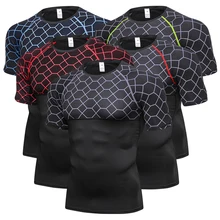 Спортивная футболка с коротким рукавом для мужчин быстросохнущая плотная футболка для бега Спортивная футболка для футбола Мужская футболка для фитнеса Мужская спортивная одежда